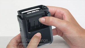 Trodat Printy 4750 Self Inking Date Stamp with Approved, Copy, EMAILED, Scanned – Blue and Red Ink, 1" x 1-5/8"