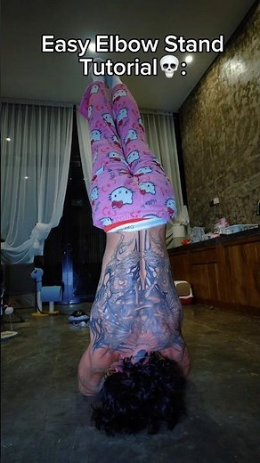 Easy Elbow Stand Tutorial💀#tutorial #stepbystep #workout #calisthenics #shelove