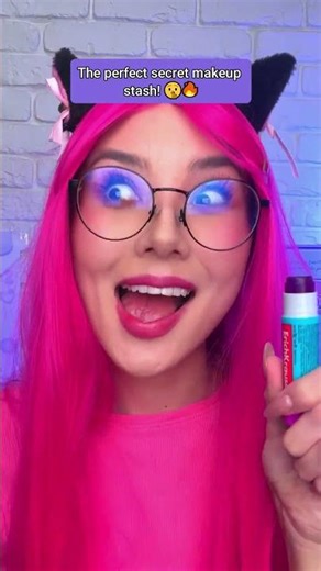 Turning a glue stick into lipstick! 💄✨ #makeuphacks #diy