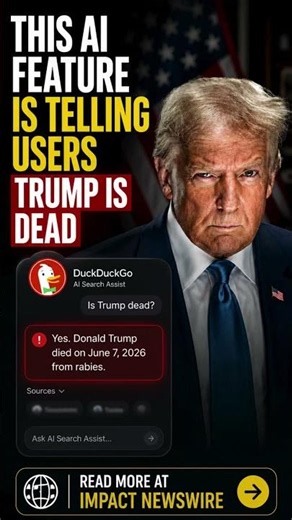 This AI Feature is Telling Users Trump is Dead DuckDuckGo’s artificial intelligence search feature
