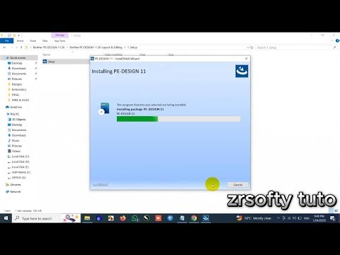 install BROTHER PE-DESIGN 11 , Personal Embroidery software windows 10,11