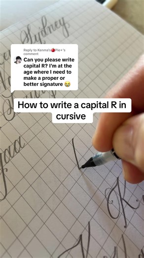 How to Write a Capital R in Cursive Handwriting