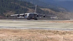 24K views · 1.1K reactions | IAF C-17 Globemaster Aircraft lands at Mechuka Advance Landing Ground on 02 Nov 2016,thereby validating its short field landing performance at a high altitude. | Indian Air Force | Facebook
