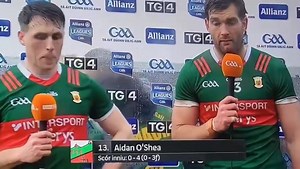 Mayo captain Paddy Durcan and Man of the Match Aidan O’Shea told TG4 after todays victory over Donegal that having everyone on the panel fit and fighting for places was one factor for their recent good run of form. They also said they were taking the Allianz National Football League just one game at a time. #mayogaa | Mayo GAA