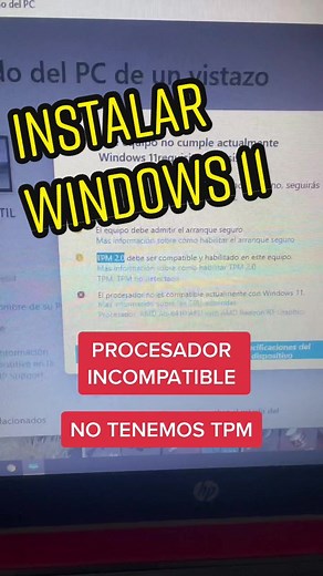 Instalación de Windows 11 en PC No Compatible