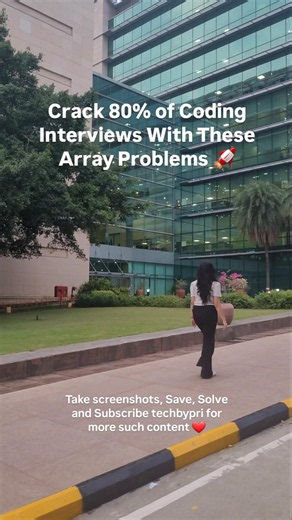 Most students solve 100+ array questions.You only need well-chosen ones for coding interviews#DSA