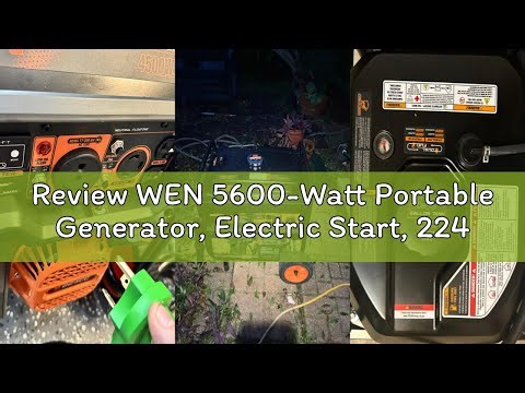 Review WEN 5600-Watt Portable Generator, Electric Start, 224cc, Transfer-Switch and RV-Ready with CO
