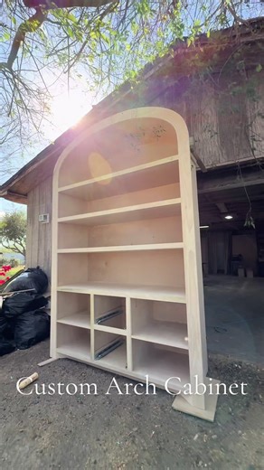 Beautifully made Arch cabinet for one of our upcoming kitchens, stay tuned to see how this cabinet transforms!#customcabinets #arch #kitchencabinets #fyp #956valley