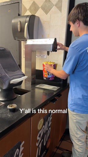 Mind you I put this video in 2x to speed it up … #movietheater #popcorn #extrabutter