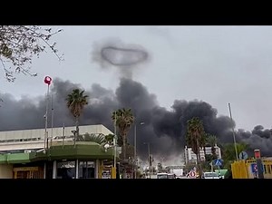 Southern Israel: Missile debris causes fire at pesticide factory.