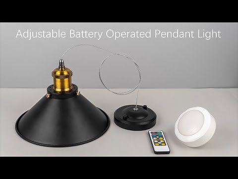 How to install a Battery Operated Pendant Light without electrical hard wiring work