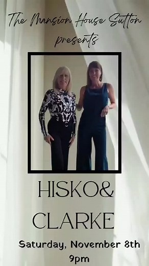 Next Saturday night!  Hisko & Clarke are coming BACK to The Mansion House in Sutton!   Saturday, November 8th  9 PM Start  The Mansion House, Sutton Mark your calendars — this one’s going to be unforgettable!  #HiskoAndClarke #LiveMusic #Sutton #TheMansionHouse #GoodVibesOnly #SpecialNight #themansionhouse ##suttonontario | Mansion House Sutton | Facebook