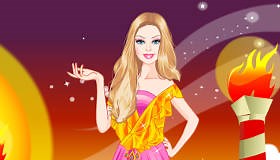Barbie Fire Princess Dress Up