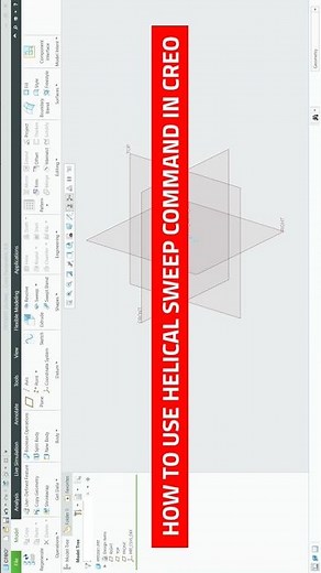 ptc creo : helical sweep | how to use Helical sweep in creo | creo tutorials for beginners #creo