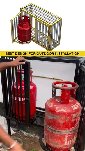 How Gas Cylinder Storage Mechanism Works: The Outdoor Safety Secret 🤯🔥 #shorts