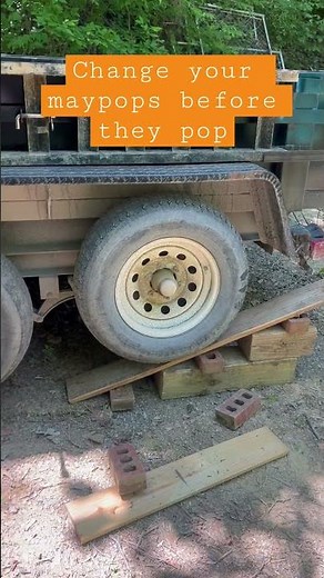 How to change tandem axle trailer tire without a jack