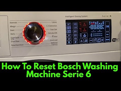 how to reset bosch washing machine serie 6