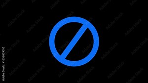 A bold ban icon featuring a circle with a diagonal slash, often shown in red to represent restriction, or denied access. Commonly used in digital interfaces, warnings, security alerts.
