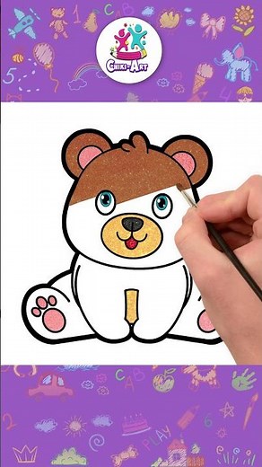 Come Disegnare un Orsetto 🧸 Disegno Facile per Bambini #shorts #arte