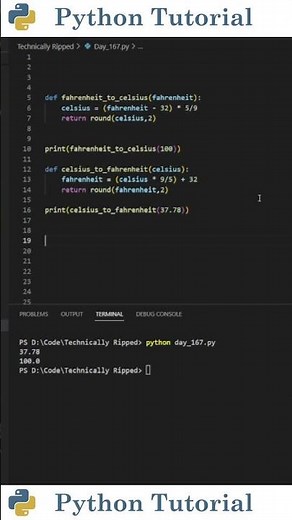 Convert Temperatures With Python | Python Tutorial