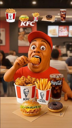 ASMR KFC Feast 🍗🍟🍔🍩🥤 | Crunchy & Juicy Mukbang #shorts