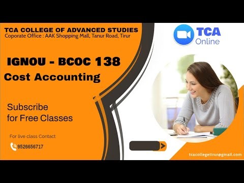 IGNOU BCOC 138 COST ACCOUNTING u