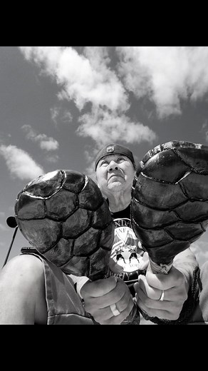New work hot off the workbench. Two handcarved wooden Haudenosaunee turtle rattles for a Oneida family member. One from Siberian elmwood and one from Black Walnut. These turtle rattles are hand crafted with many of my own accessories and features. The neck lashing is a leather lace knot, which is a signature of one of my pieces. The six plait carrying strap is also a feature. The sound is deeper than typical turtle rattles made for ceremony, and these are great surrogates for clan members. If in