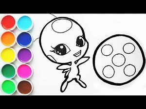Como Dibujar y Pintar TIKKI de Ladybug - Dibujos Para Niños - Learn Colors / FunKeep Art