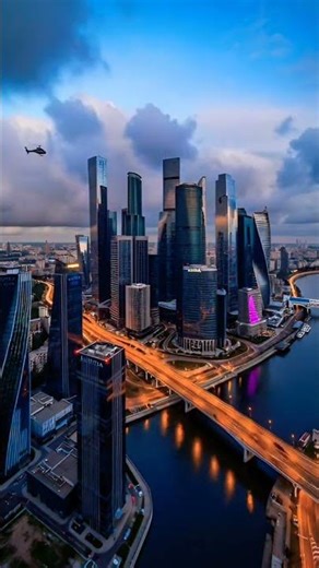 Time-lapse of high-rise buildings in modern city of China