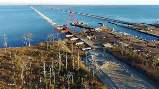 New Alligator River bridge taking shape faster than expected