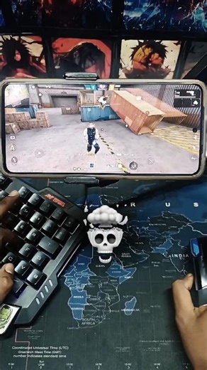 Pc❌ Mini Mobile Setup ✅Free Fire Gaming Keyboard Mouse ⌨️🖱📱#freefire​#handcam