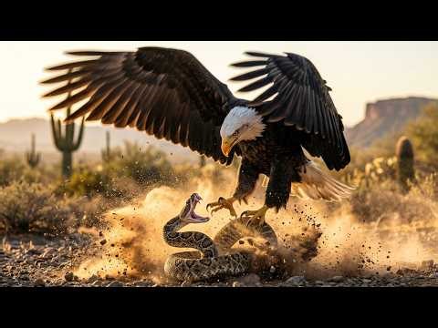 Bald Eagle vs Rattlesnake — The Strike From Above