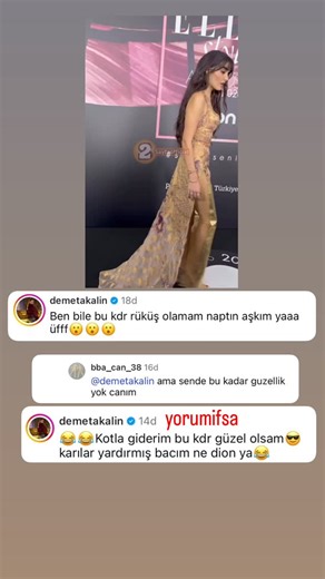 yorumifşa on Instagram: "Yorum ağımızda #handeercel … Demet’ten Hande’ye rüküş yorumu gelmiş #demetakalın"