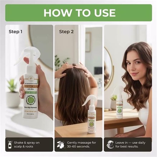 Stronger Hair Starts Here 🌿 Rosemary Water Spray with DHT Blocker