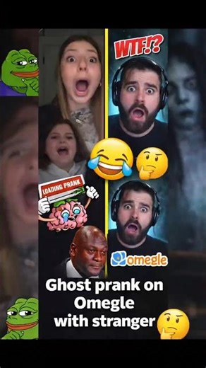 Ghost Prank on Omegle with Strangers 😱 | Funniest Reactions Ever 😂 | #shorts #funny #omegle #vfun