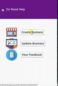 On Road Vehicle Breakdown Assistance Finder - Android PHP Abstract