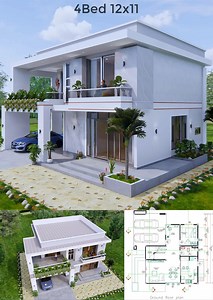 1.3M views · 13K reactions | 15x35 Feet Small House Plans 4.5x10.8 meter 2 Beds Hip Roof | Sam HousePlans | Facebook