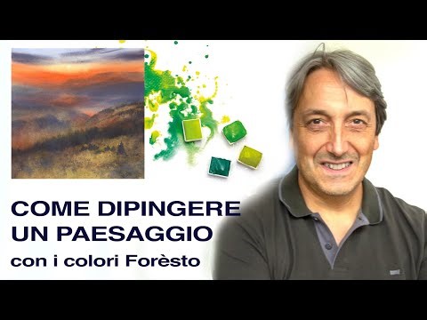 Come dipingere un paesaggio ad Acquerello con i colori Forèsto di Felice Feltracco