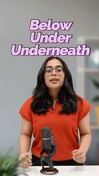 Difference Between Below vs Under vs Underneath –Stop the Confusion! English Grammar Lesson - Ananya