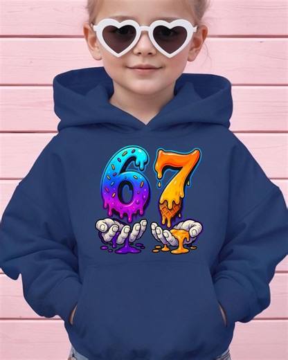 6 7 Meme Kid's Hoodie: Melting Ice Cream Graphic - Etsy