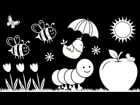 Baby Sensory Video - Black And White Baby Stimulation - Sensory Videos For Babies #baby