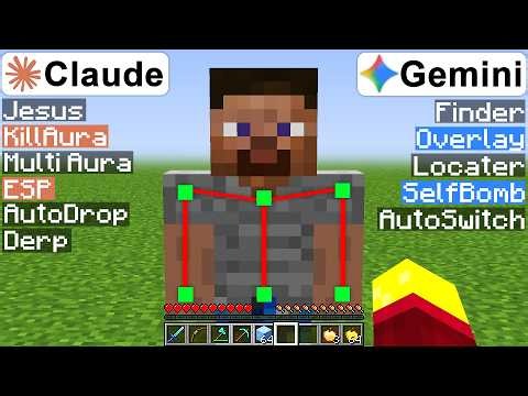 Claude VS Gemini Make a Minecraft Hacked Client From Scratch