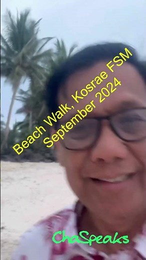 Beach Walk, Calm Waves of Kosrae, FSM