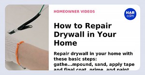 How to Repair Drywall in Your Home