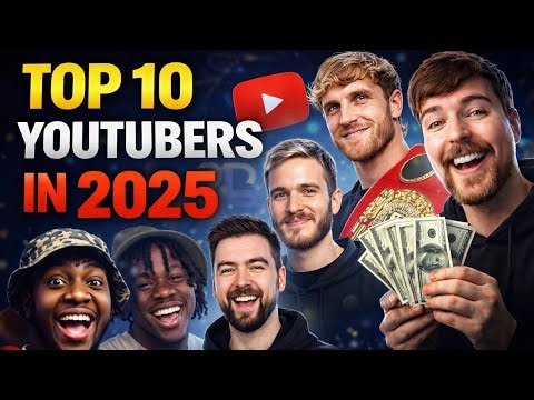 Top 10 YouTubers Taking Over the World in 2025#youtube #top10