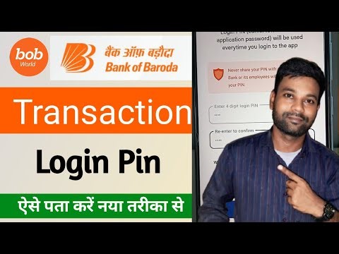 Bob world forgot login pin and transaction pin | Bob world transaction pin kaise pata kare