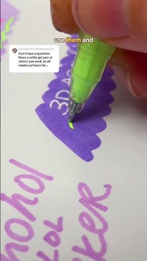 Testing these 3D acrylic pens on 10 different mediums! #review #art #artsupplies #gelpen