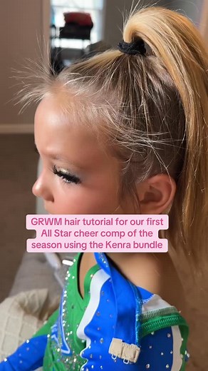 Cheer hair tutorial using the viral purple stuff and texture spray! Link for the bundle (or comment LINK and I’ll message you): https://www.tiktok.com/t/ZP8UYaCyu/ #allstarcheer #allstarcheerhair #allstarcheermom | Samantha Sherer