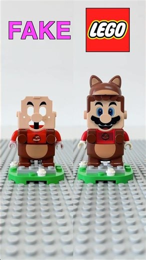 FAKE vs Original LEGO Tanooki Mario Figure #supermario #legomario #fakelego #lego #tanookimario