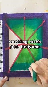 Simple Art Journaling Idea with Gel Crayons #easyart #dailyart #creative